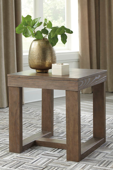 Cariton Grayish Brown End Table