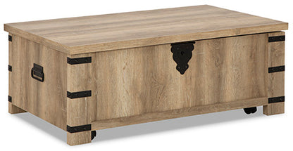 Calaboro Light Brown Lift-Top Coffee Table
