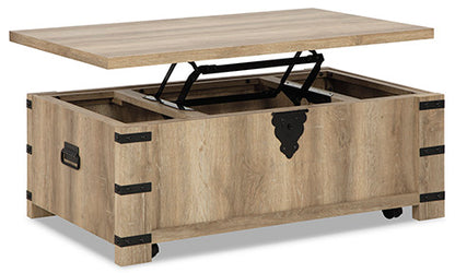 Calaboro Light Brown Lift-Top Coffee Table