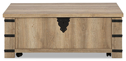 Calaboro Light Brown Lift-Top Coffee Table