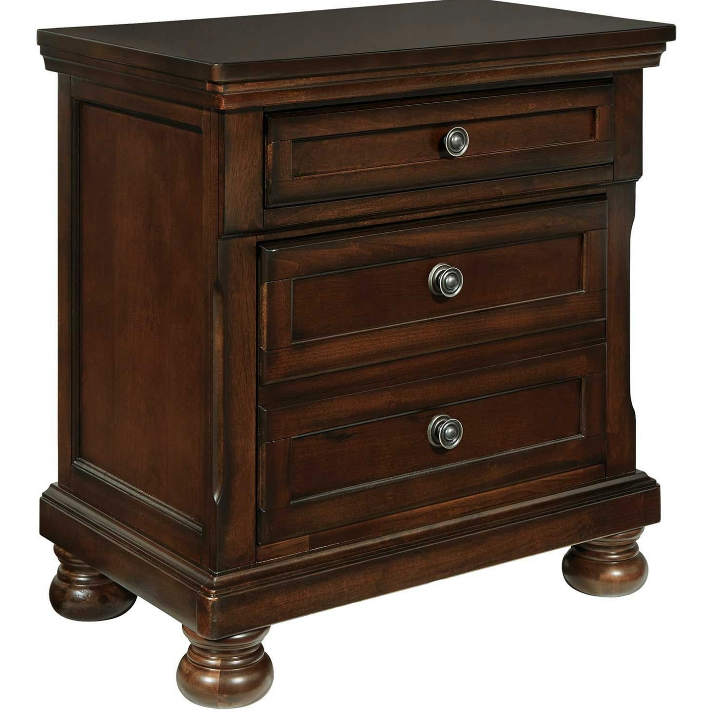 Carson Brown 3 Drawer Nightstand