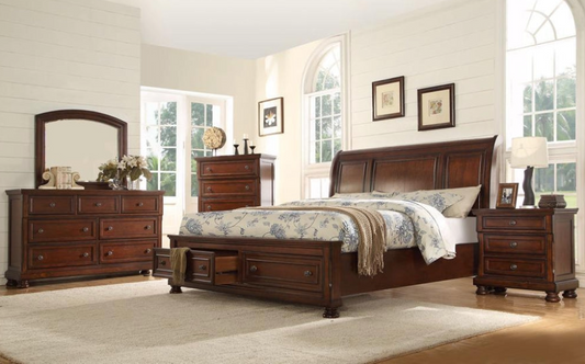 Carson Brown Panel Bedframe