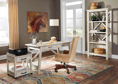 Carynhurst Whitewash Home Office Large Leg Desk