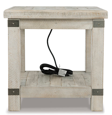 Carynhurst White Wash Gray End Table