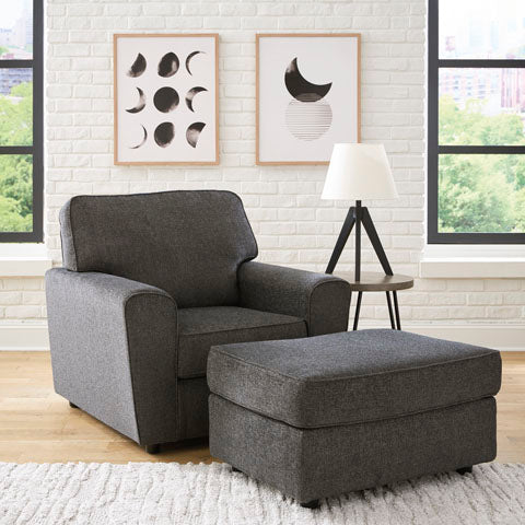 Cascilla Slate Gray Ottoman