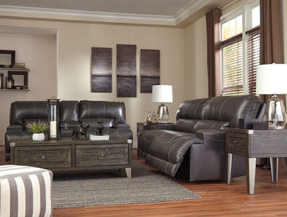 McCaskill Gray Power Reclining Sofa and Loveseat Set