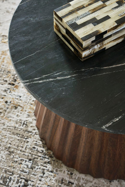 Ceilby Black and Brown Accent Coffee Table