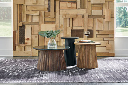 Ceilby Black and Brown Accent Coffee Table