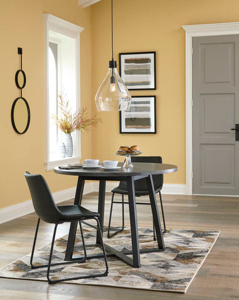 Centiar Black 3-pc Dining Table Set