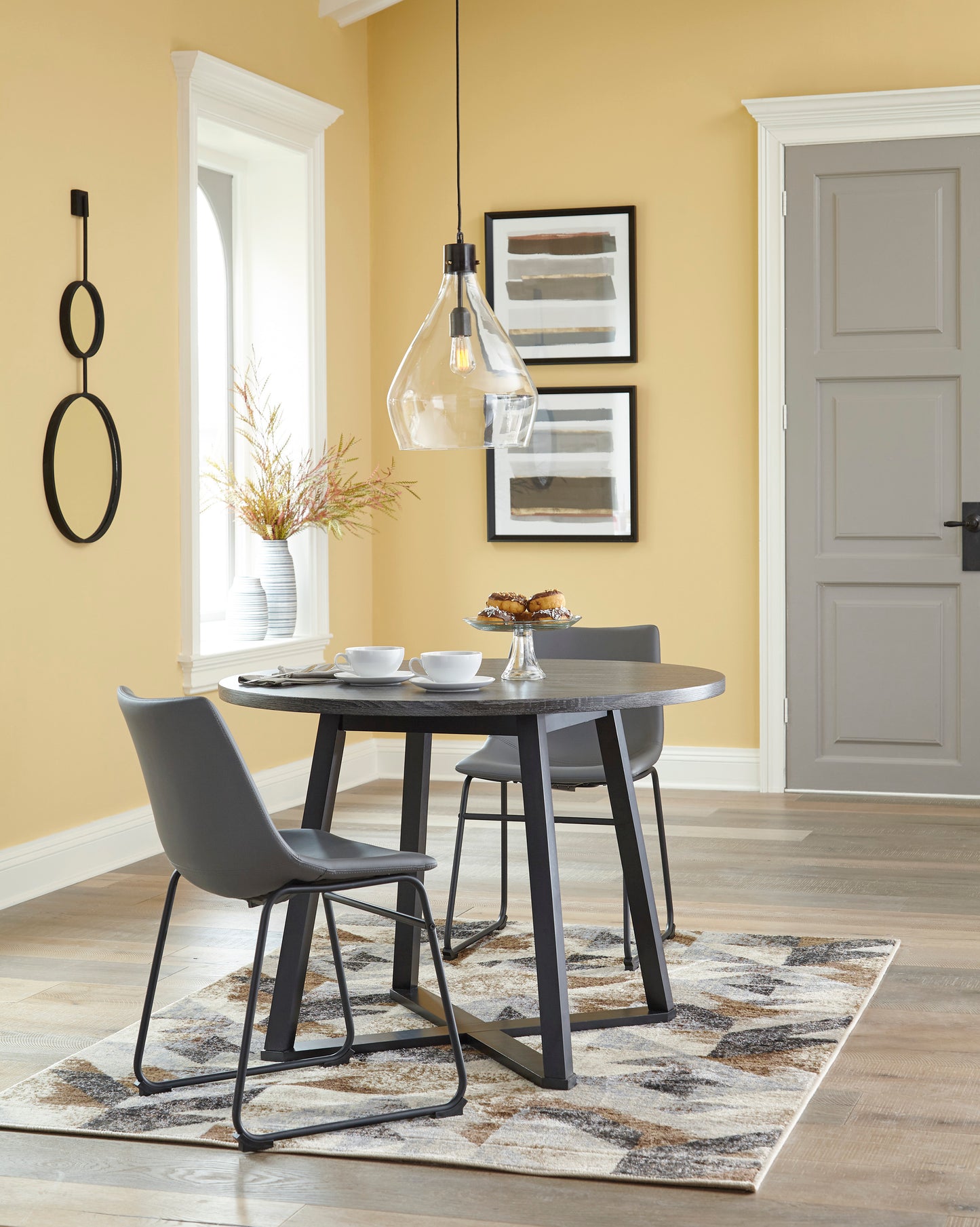 Centiar Gray 3-pc Dining Table Set