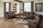 Ceretti Brown Italian Leather Power Reclining Sofa