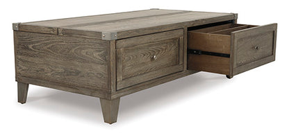Chazney Rustic Brown Coffee Table with Lift Top