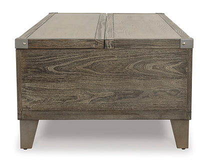 Chazney Rustic Brown Coffee Table with Lift Top