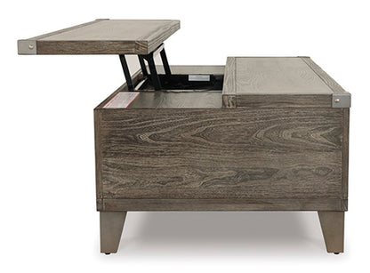 Chazney Rustic Brown Coffee Table with Lift Top