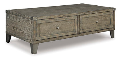 Chazney Rustic Brown Coffee Table with Lift Top