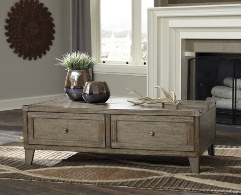 Chazney Rustic Brown Coffee Table with Lift Top