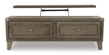Chazney Rustic Brown Coffee Table with Lift Top