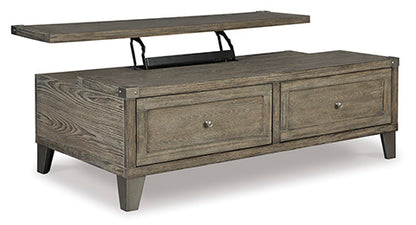 Chazney Rustic Brown Coffee Table with Lift Top