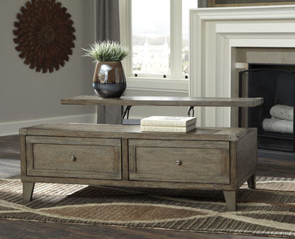 Chazney Rustic Brown Coffee Table with Lift Top