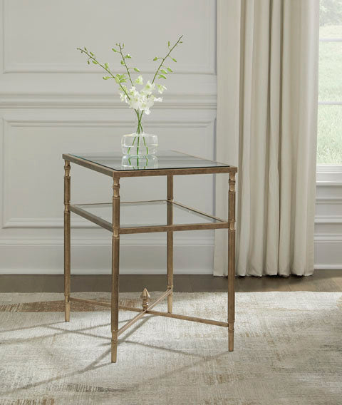 Cloverty Aged Gold End Table