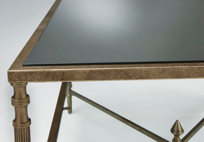 Cloverty Aged Gold Finish Coffee Table
