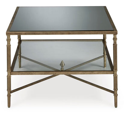 Cloverty Aged Gold Finish Coffee Table