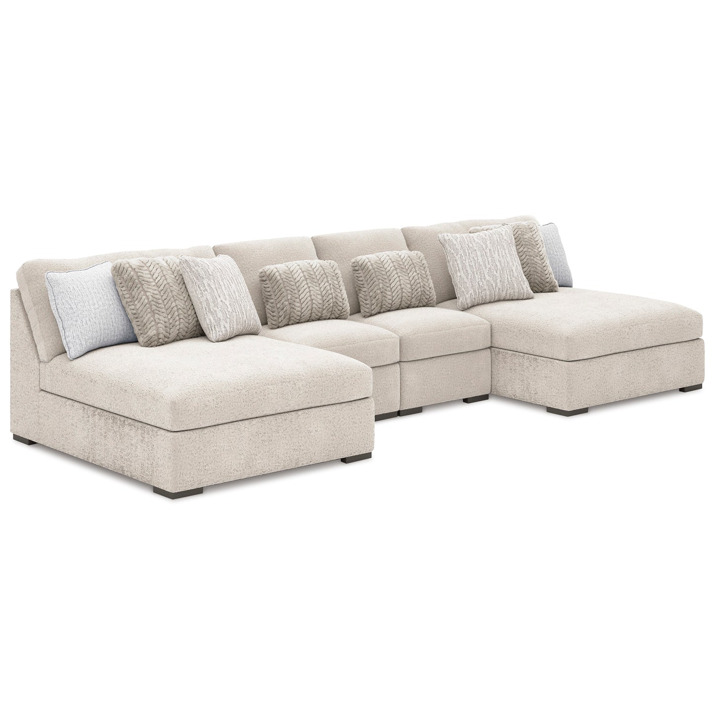 Cuddle Plush Artic 4-Piece Sectional with Chaise