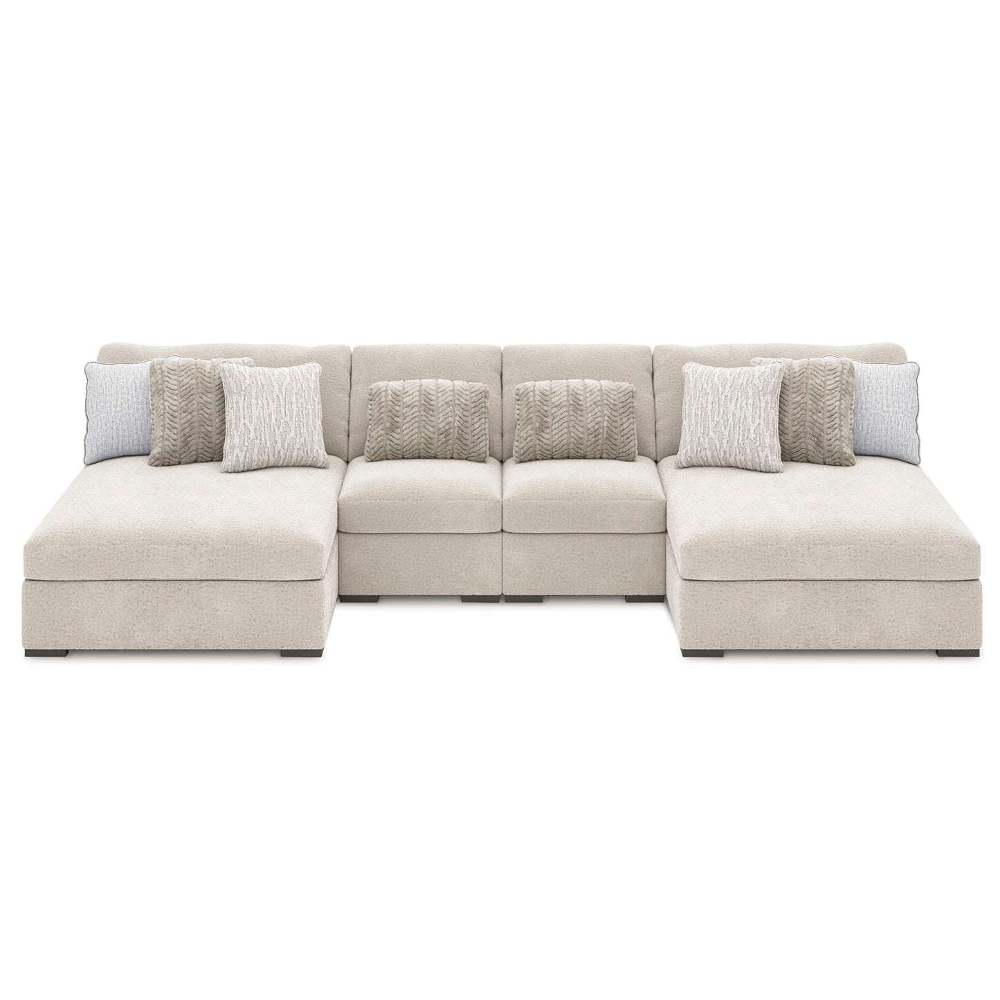 Cuddle Plush Artic 4-Piece Sectional with Chaise