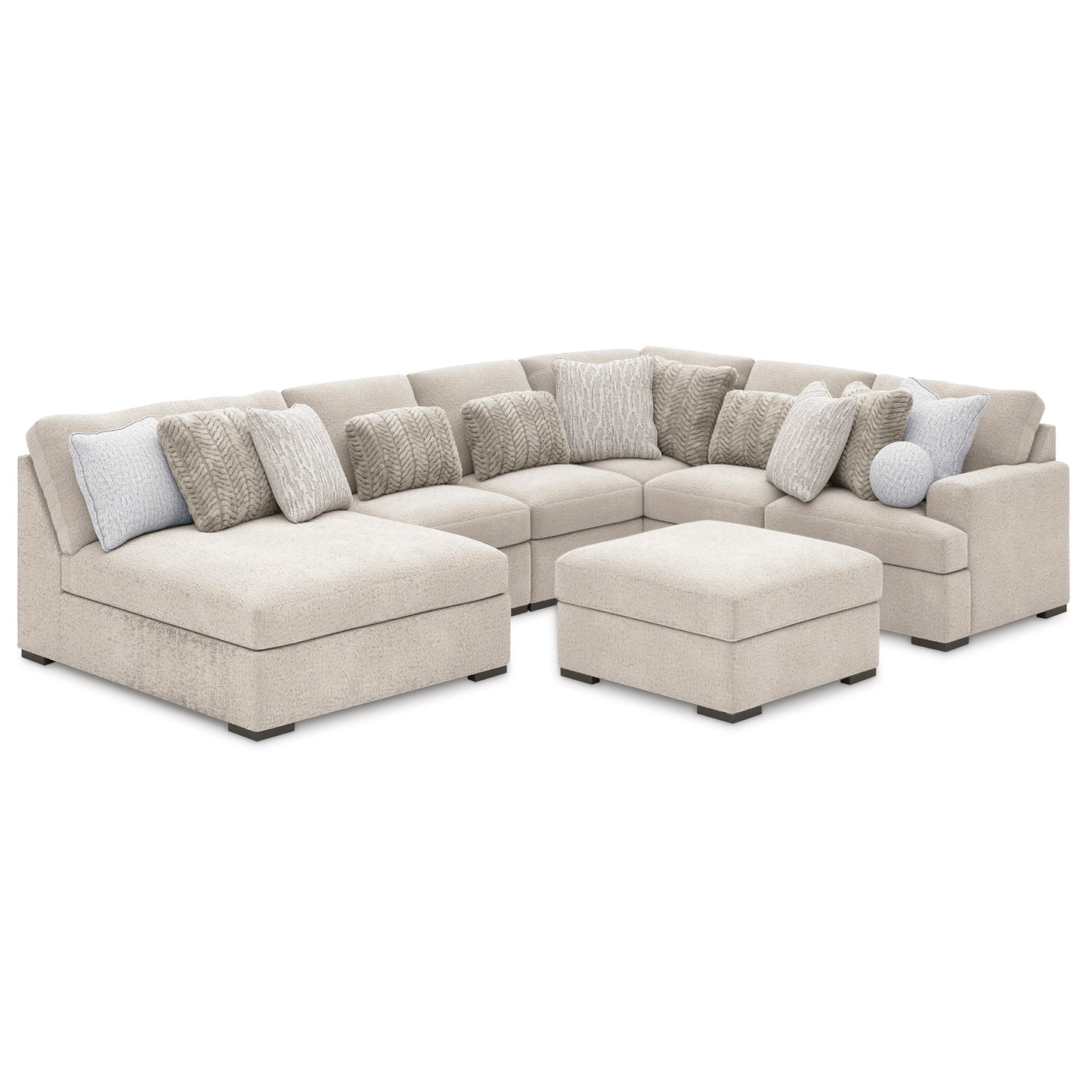 Cuddle Plush Artic 6-Piece Sectional with Chaise