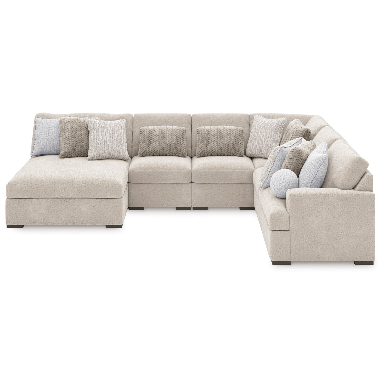 Cuddle Plush Artic 6-Piece Sectional with Chaise