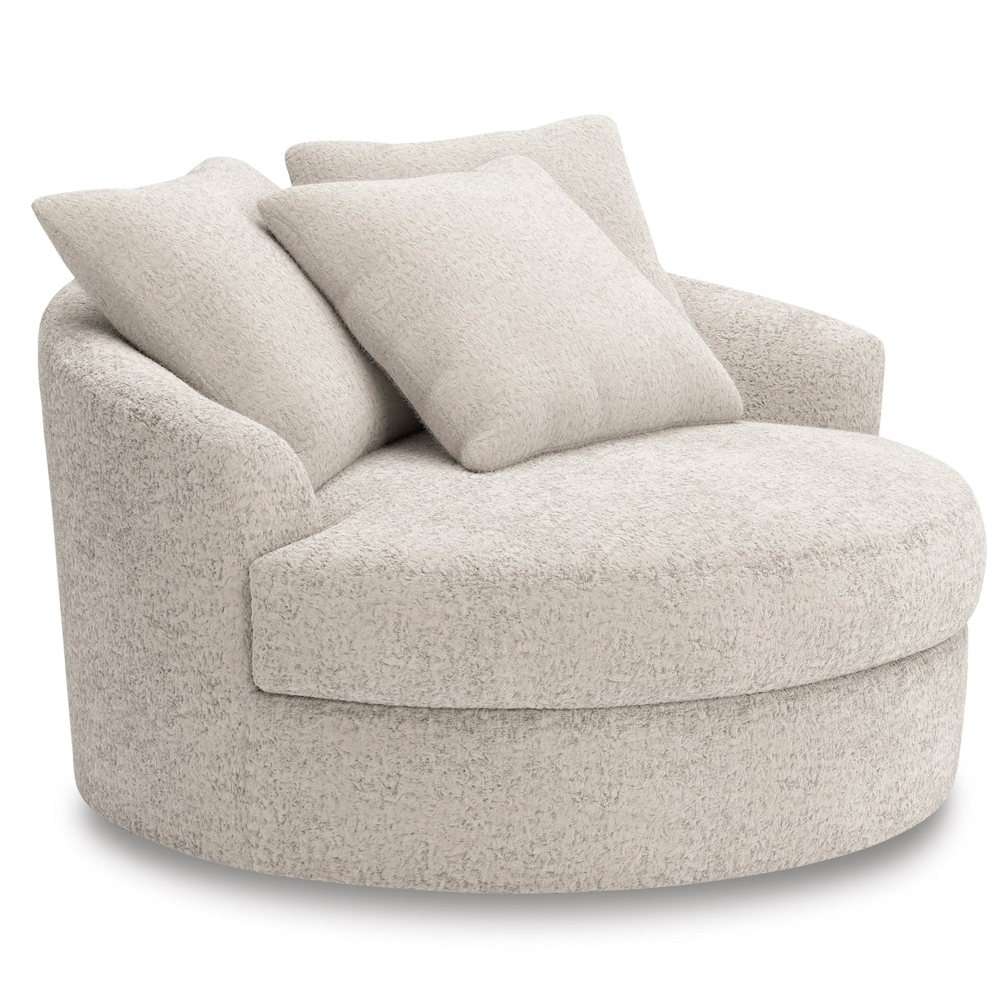 Cuddle Plush Artic Oversized Swivel Accent Chair