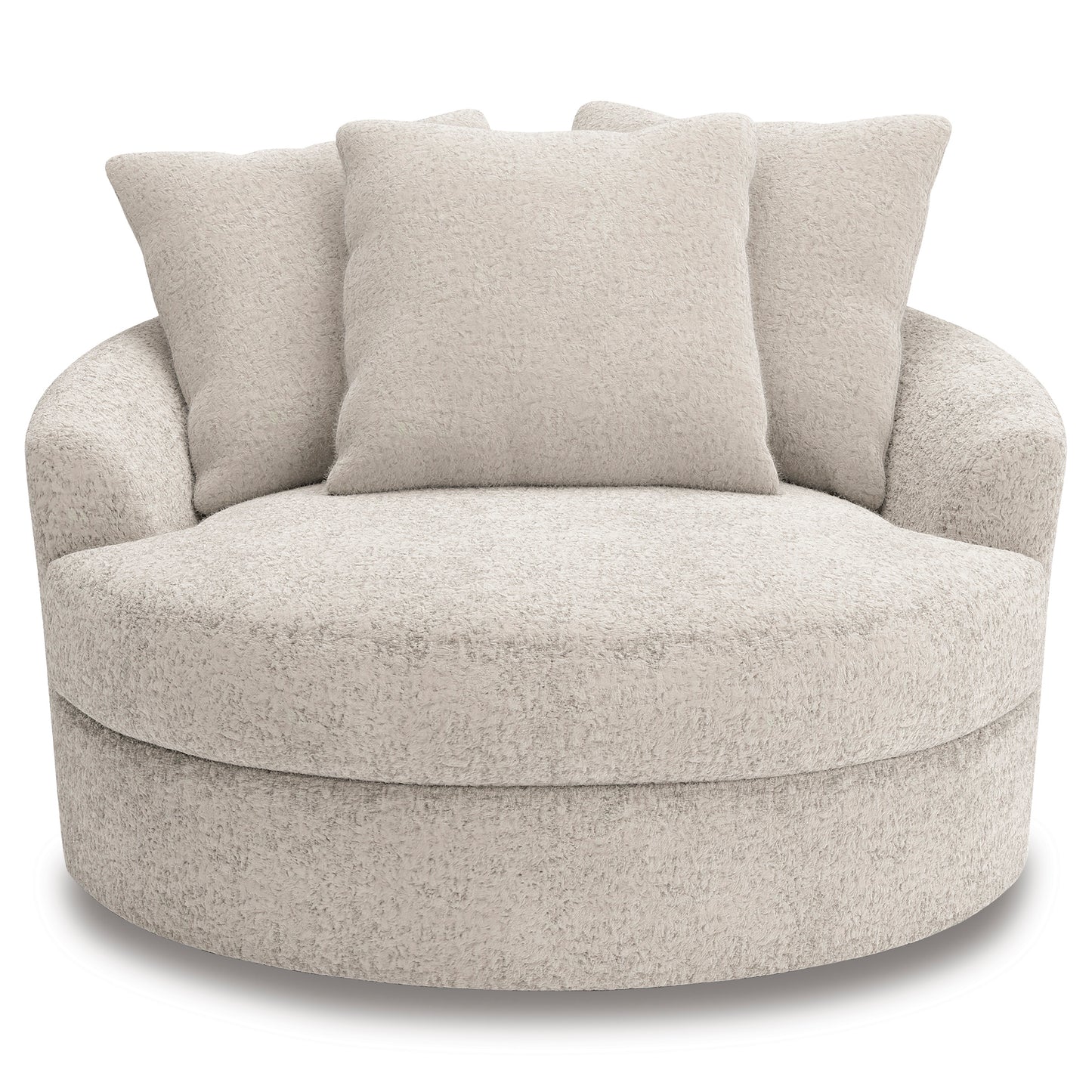 Cuddle Plush Artic Oversized Swivel Accent Chair