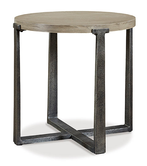 Dalenville Gray Round End Table