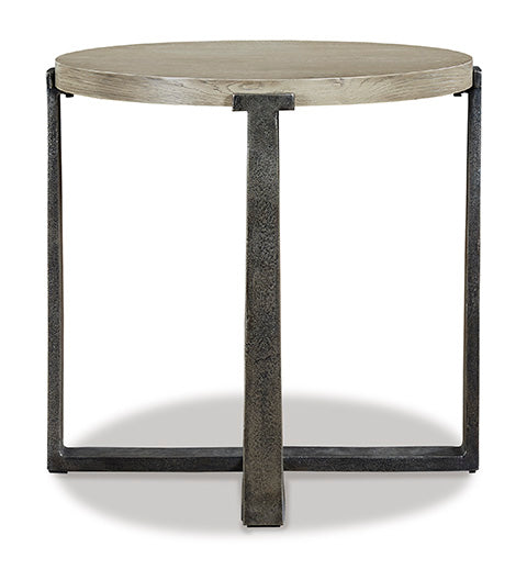 Dalenville Gray Round End Table