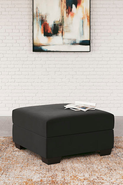 Darcy Black Ottoman