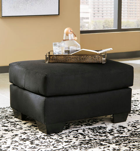 Darcy Black Ottoman