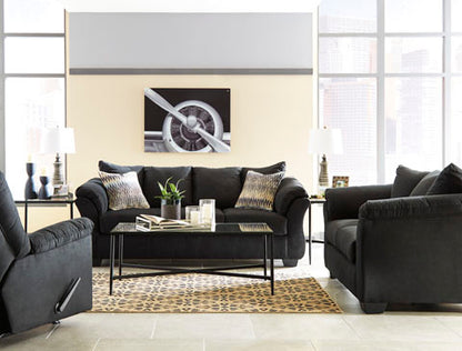 Darcy Black Sofa and Loveseat Set