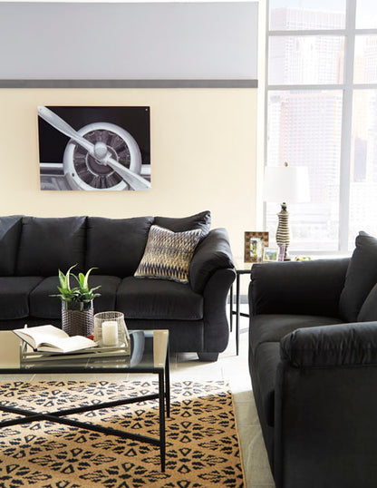 Darcy Black Sofa and Loveseat Set