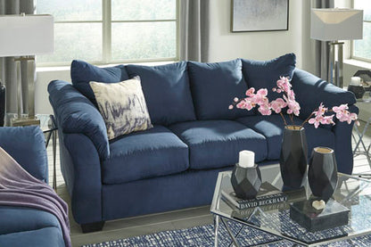 Darcy Blue Sofa and Loveseat Set
