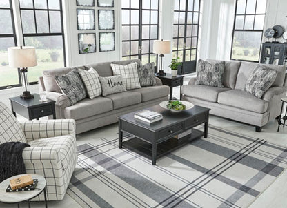 Davinca Charcoal Sofa and Loveseat Set