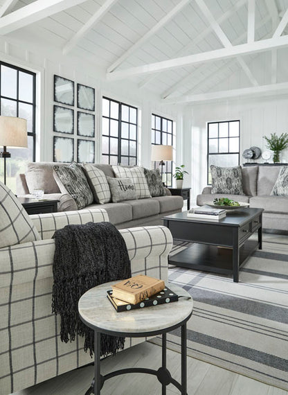 Davinca Charcoal Sofa and Loveseat Set