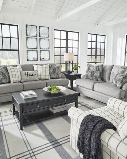 Davinca Charcoal Sofa and Loveseat Set