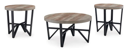 Deanlee Grayish Brown Coffee and End Tables Set