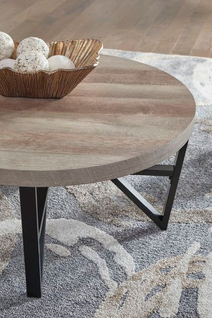 Deanlee Grayish Brown Coffee and End Tables Set