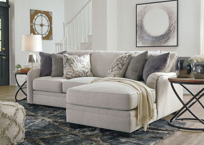 Dellara Chalk 2-Piece Sectional with Chaise