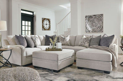 Dellara Chalk 4-Piece Sectional with Chaise