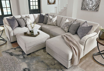 Dellara Chalk 4-Piece Sectional with Chaise