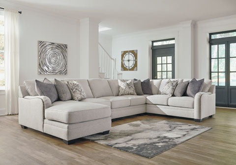 Dellara Chalk 5-Piece Sectional with Chaise