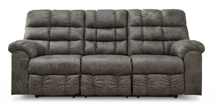 Derwin Concrete Reclining Sofa with Drop Down Table
