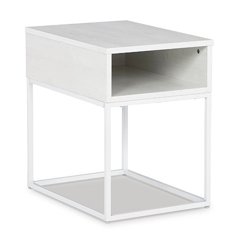 Deznee White End Table